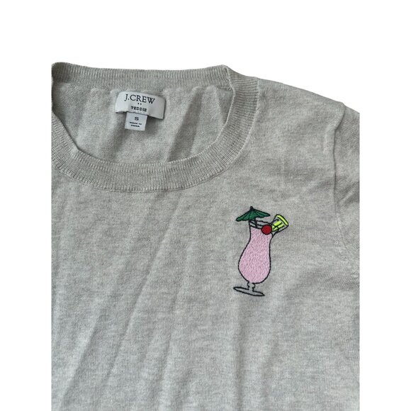 J CREW Cocktail Teddie Gray Sweater Size Small - Picture 2 of 4